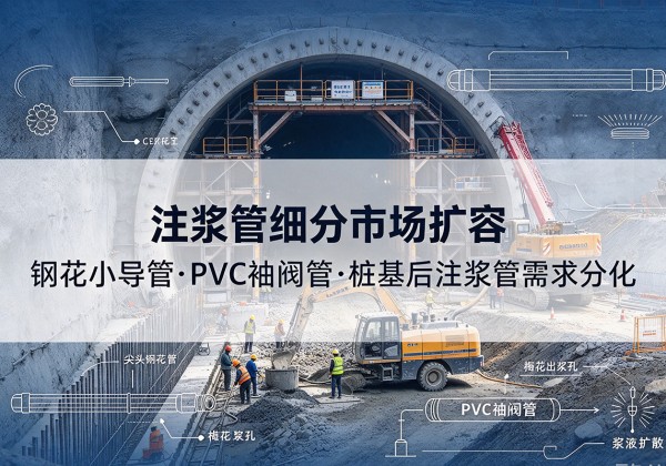 江都注浆管细分市场扩容，隧道钢花小导管、PVC 袖阀管、桩基后注浆管需求分化
